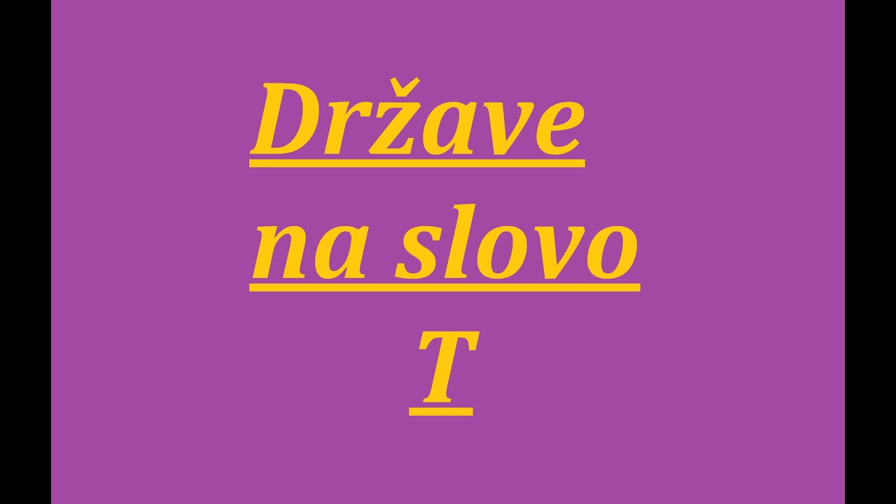 Države na slovo T
