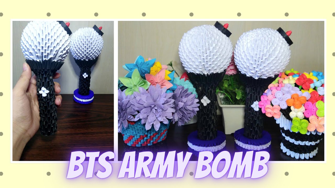 How to make 3D Origami: BTS ARMY BOMB