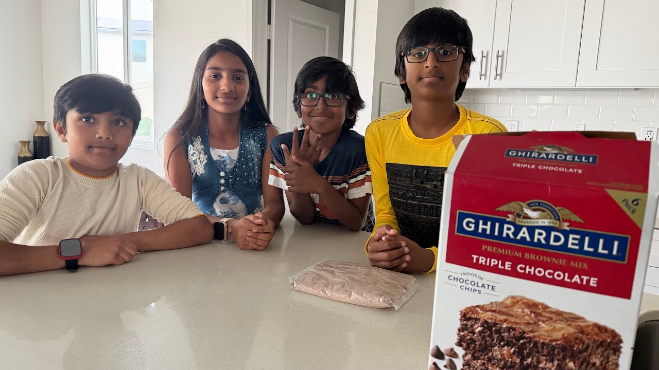  @MC-Chalasani | Glazing brownie cooking with friends