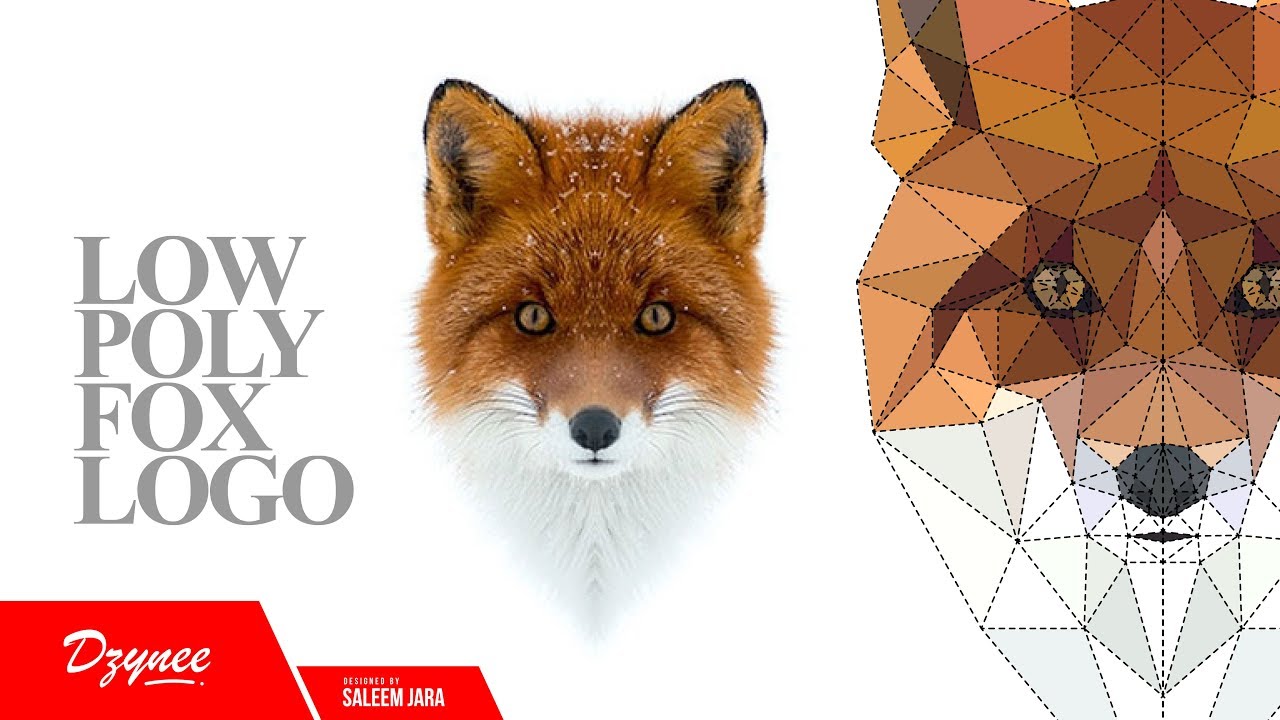 Illustrator Tutorials | Low Poly Fox Logo