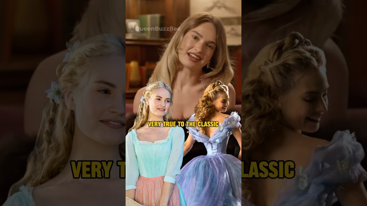 Lily James Shares Her Memories of Wearing the Iconic Cinderella Dresses ✨ #LilyJames #shorts