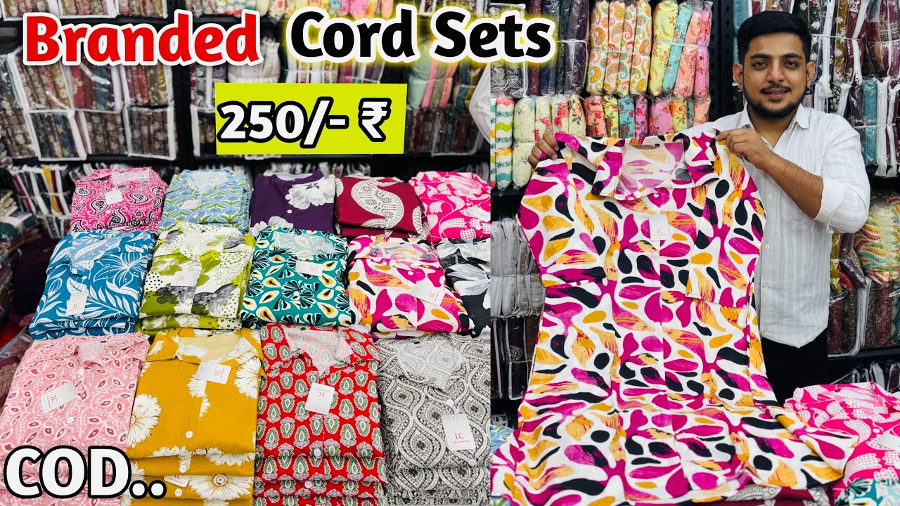 Branded Cord Set Get 250/- Rupees In Wholesale | Cord Set Manufacturer | Cord Set Wholesale Market