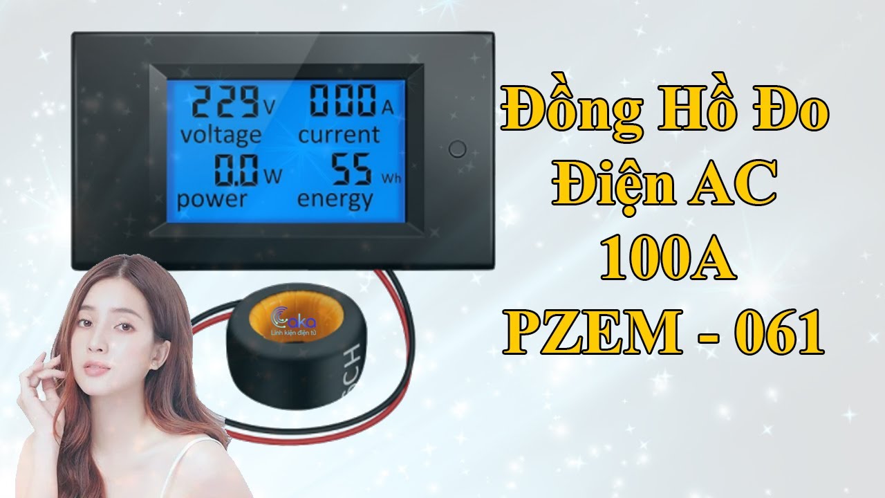 Đồng Hồ Đo Điện AC 100A PZEM - 061 | Linh Kiện Caka