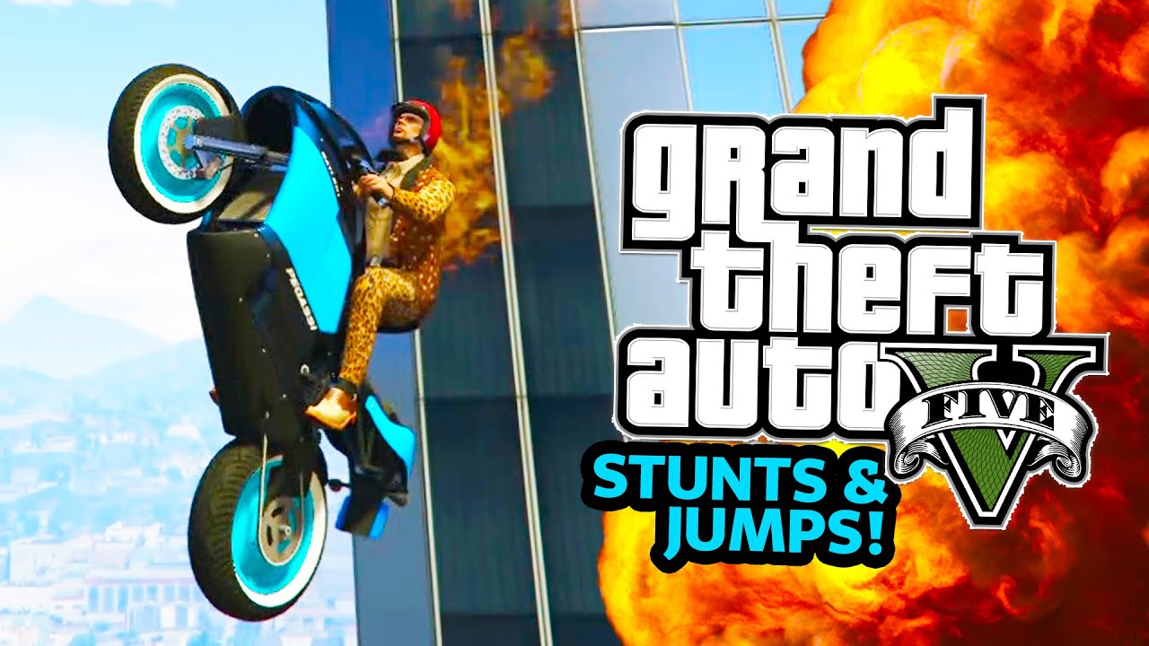 GTA 5 EPIC STUNTS and JUMPS! GTA 5 Stunt Races & MORE GTA 5 Online Jobs! (GTA 5 PS4 Gameplay)