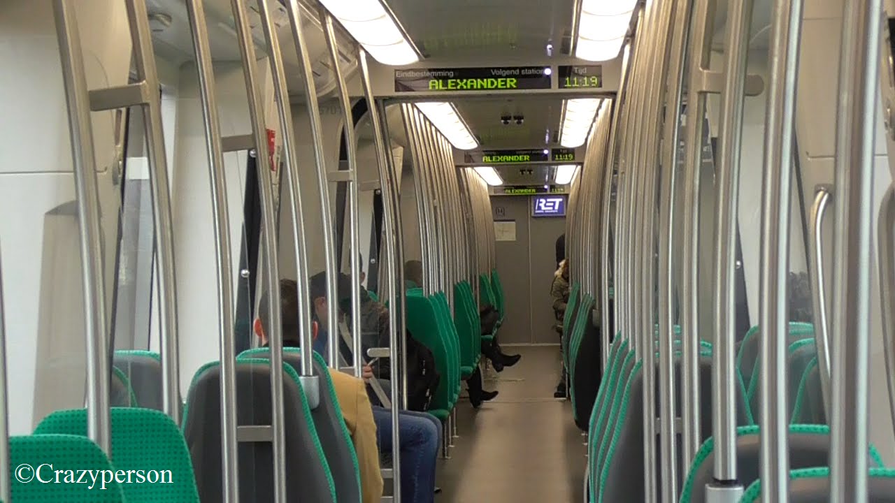 RET metrorit Ambachtsland - Kralingse Zoom Rotterdam (in rijtuig 5701)