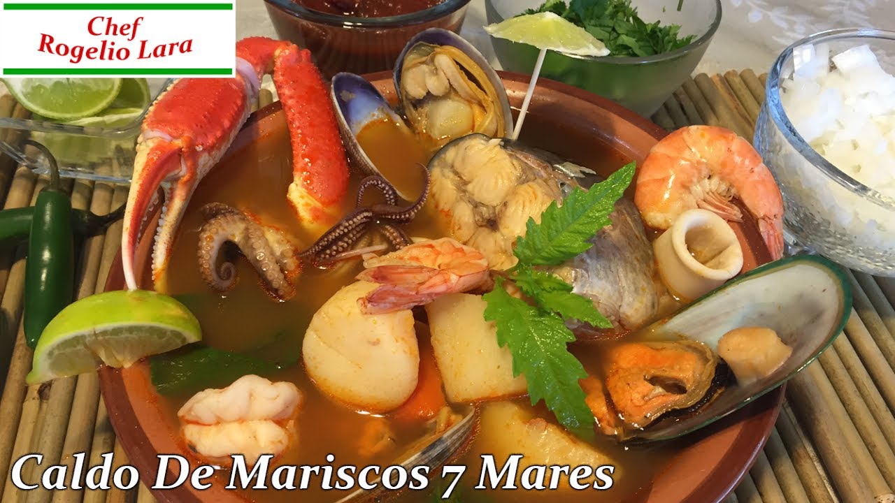CALDO DE MARISCOS 7 MARES DELICIOSA RECETA!