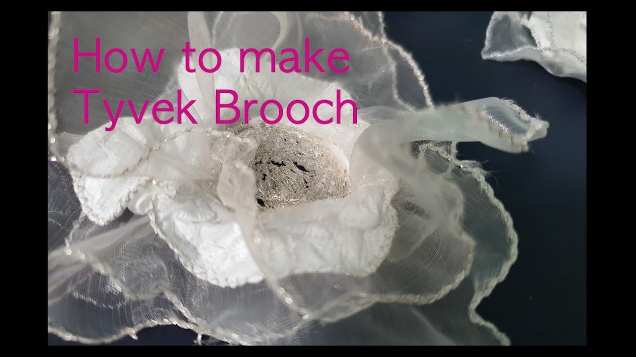 타이벡브로치 만들기 | Tyvek brooch.