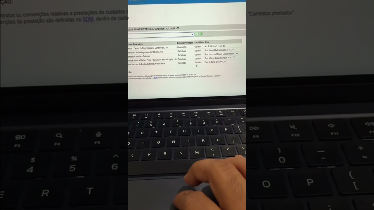 Free medical test in Portugal 