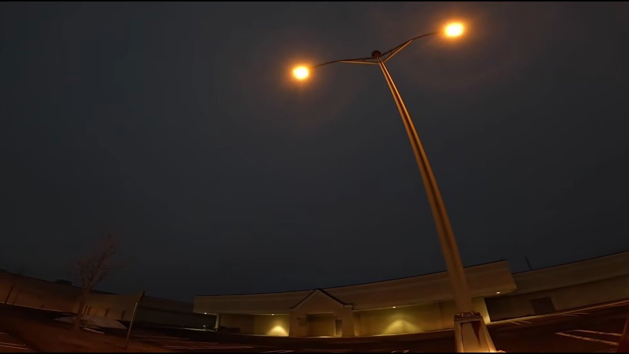 Parking Lot with Vintage HPS Street Lights