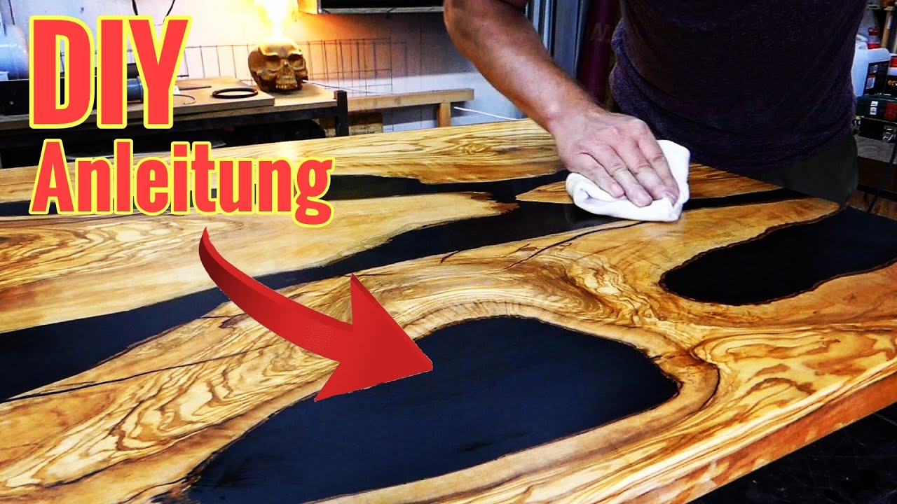 Самостоятельное изготовление стола из эпоксидной смолы / пошаговое руководство
