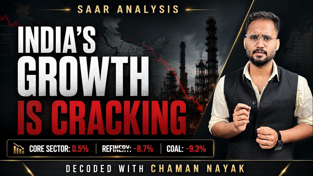 India&rsquo;s Growth Engine Is Slowing? Core Sector Growth Falls to 0.5% |SAAR | #IndiaEconomy #CoreSector