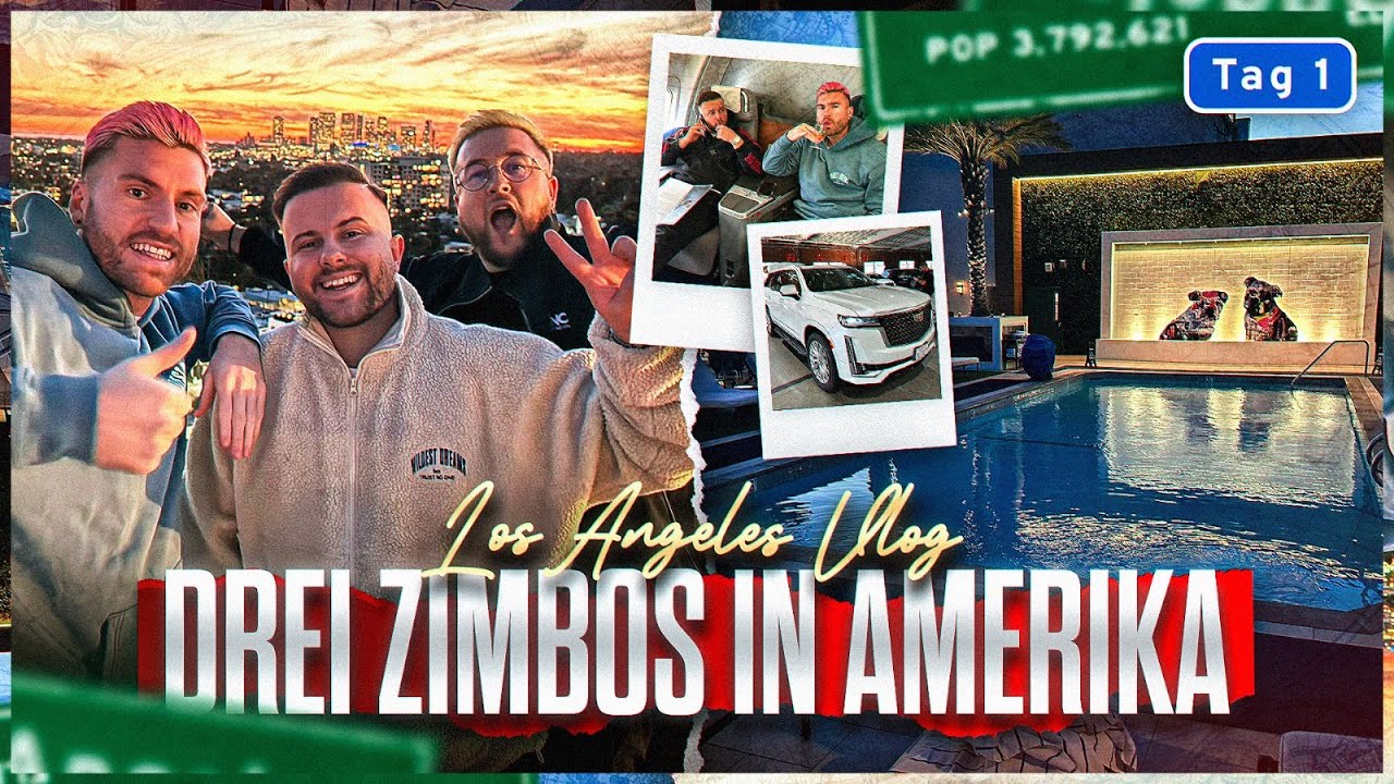 Die ZIMBOS auf dem WEG nach LAS VEGAS 🇺🇸 Die Ankunft in Los Angeles 😍