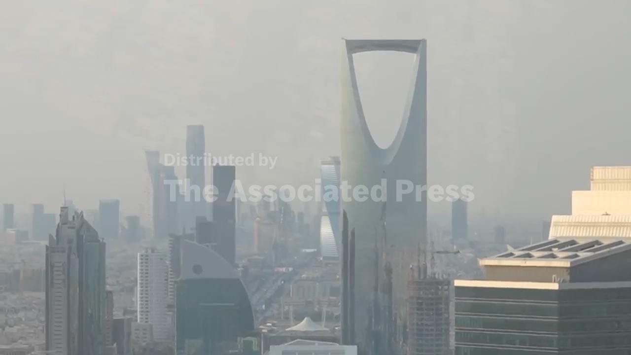 Scenes of Riyadh's skyline after strikes in Saudi Arabia by Iran-backed Houthis