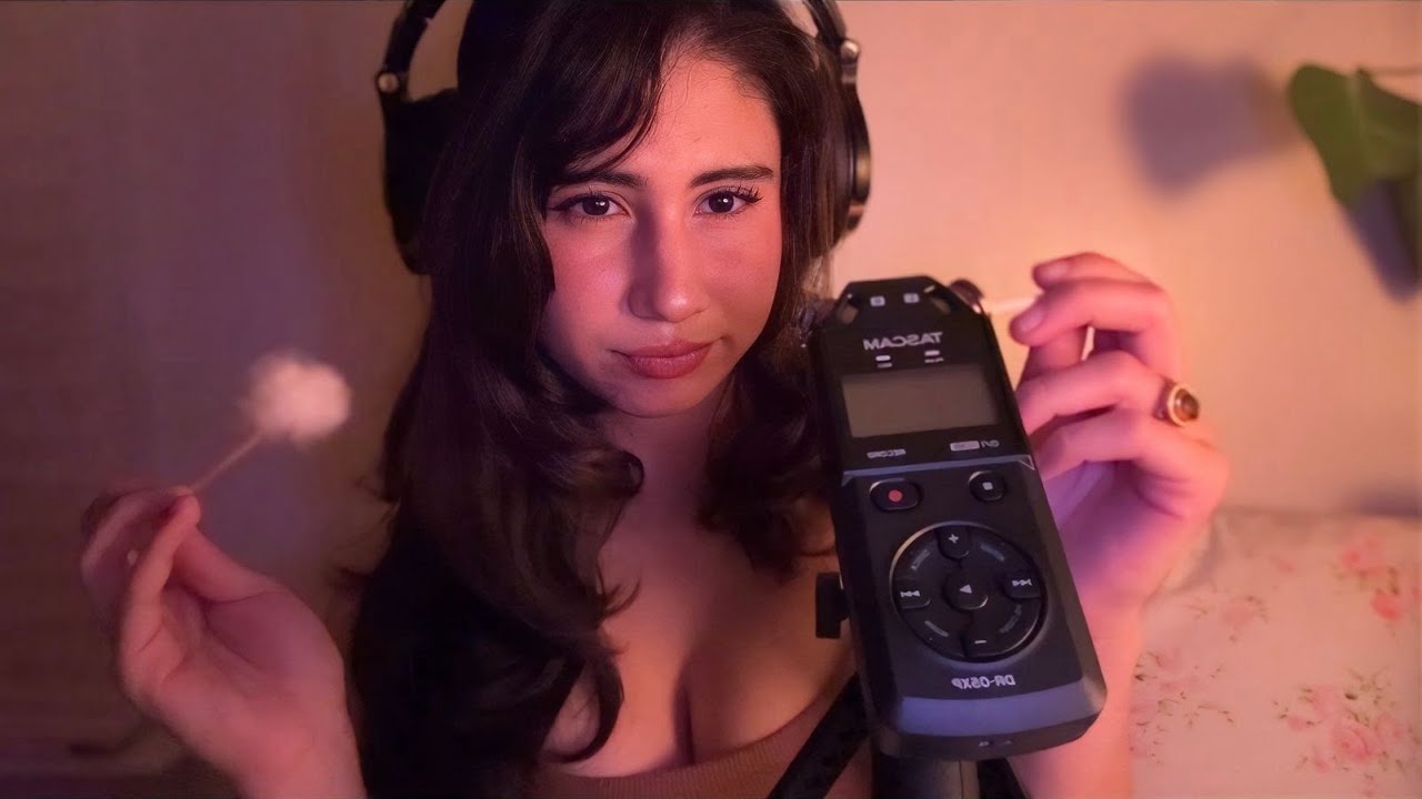 ASMR ~ Ear cleaning with tascam 💗 ( Super de duperty tingly )