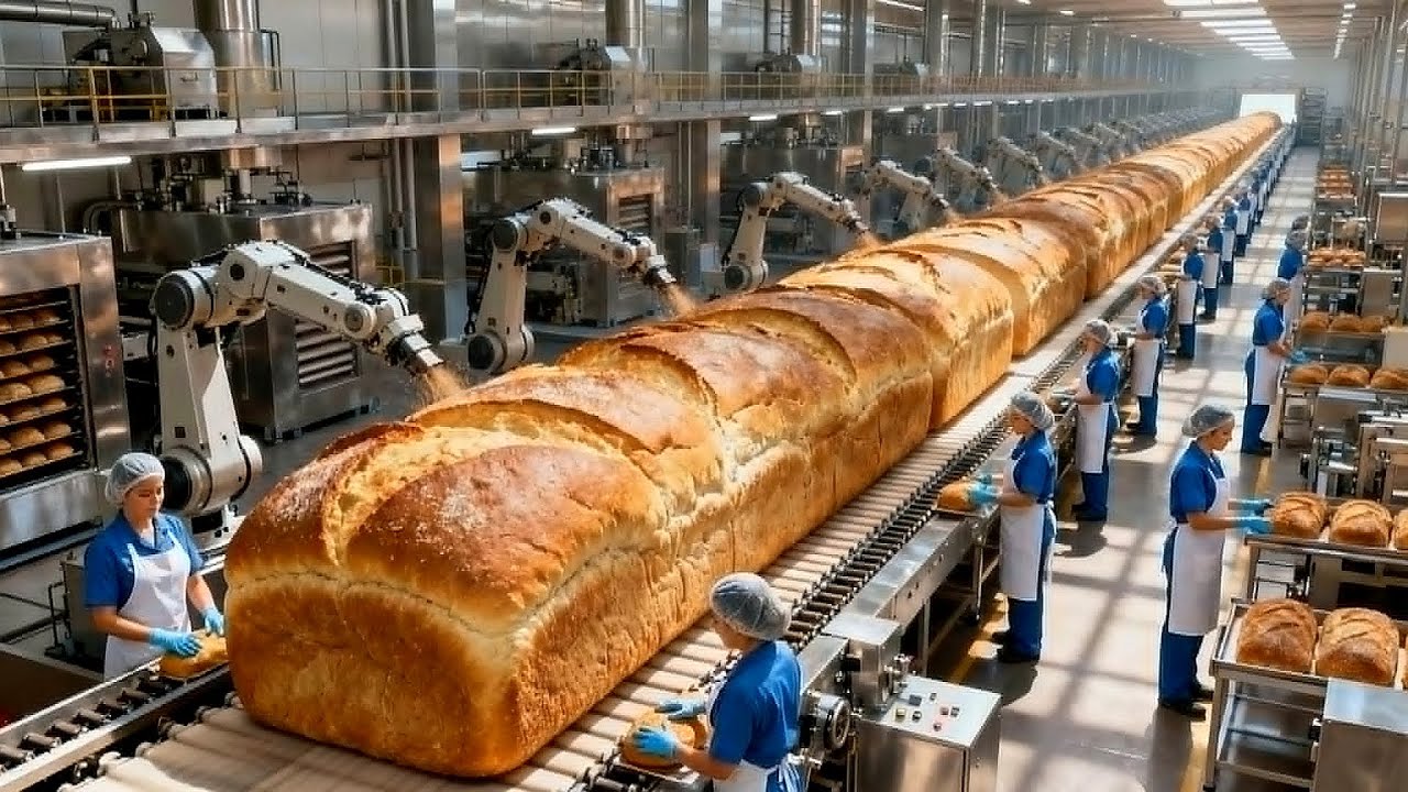 Inside a Modern Bread Factory: From Wheat Grain to Packaged Loaf Bread (Full Process)