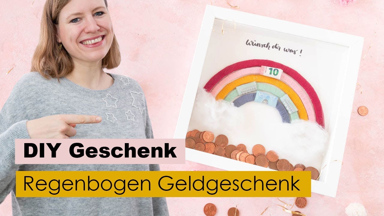 Regenbogen Geldgeschenk basteln | DIY Geschenk
