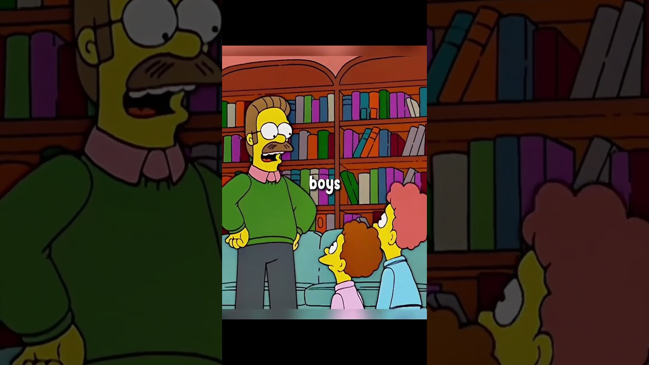 The two Flanders children were different from the other children. #anime #animerecap #TheSimpsons