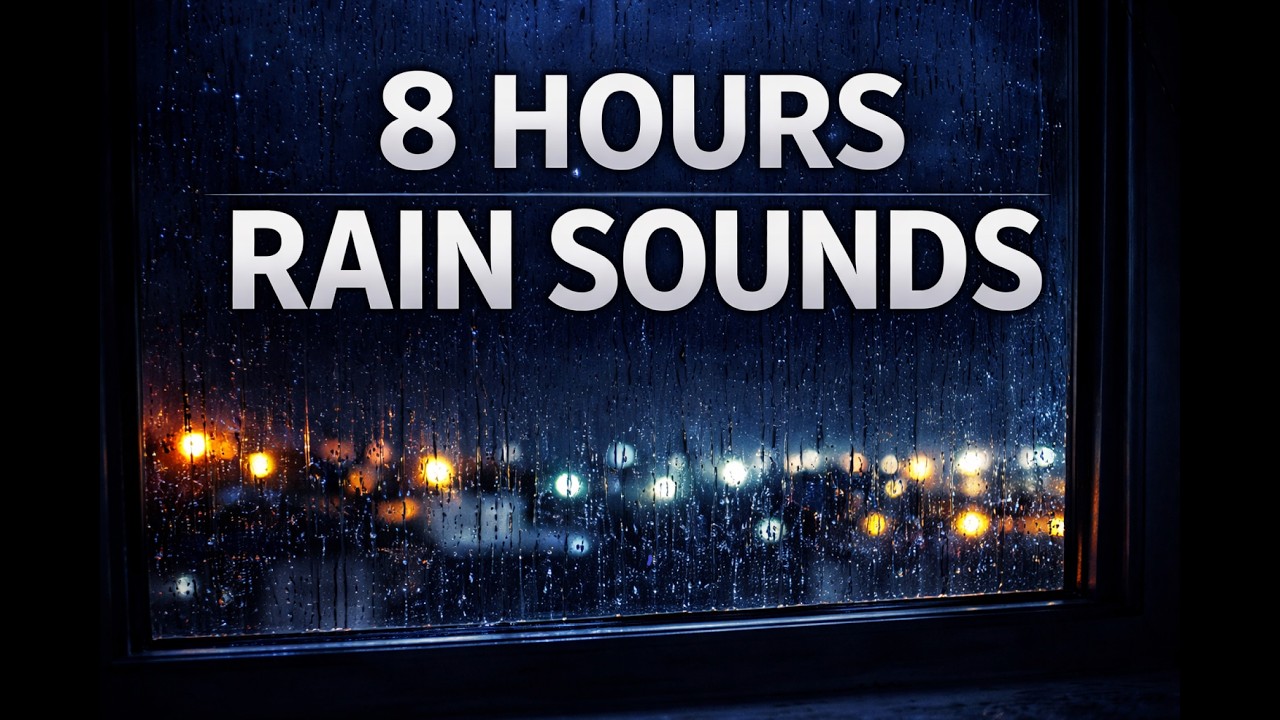 Rain on Window for Sleep 🌧️ 8 Hours – Relaxing Rain Sounds for Deep Sleep & Insomnia