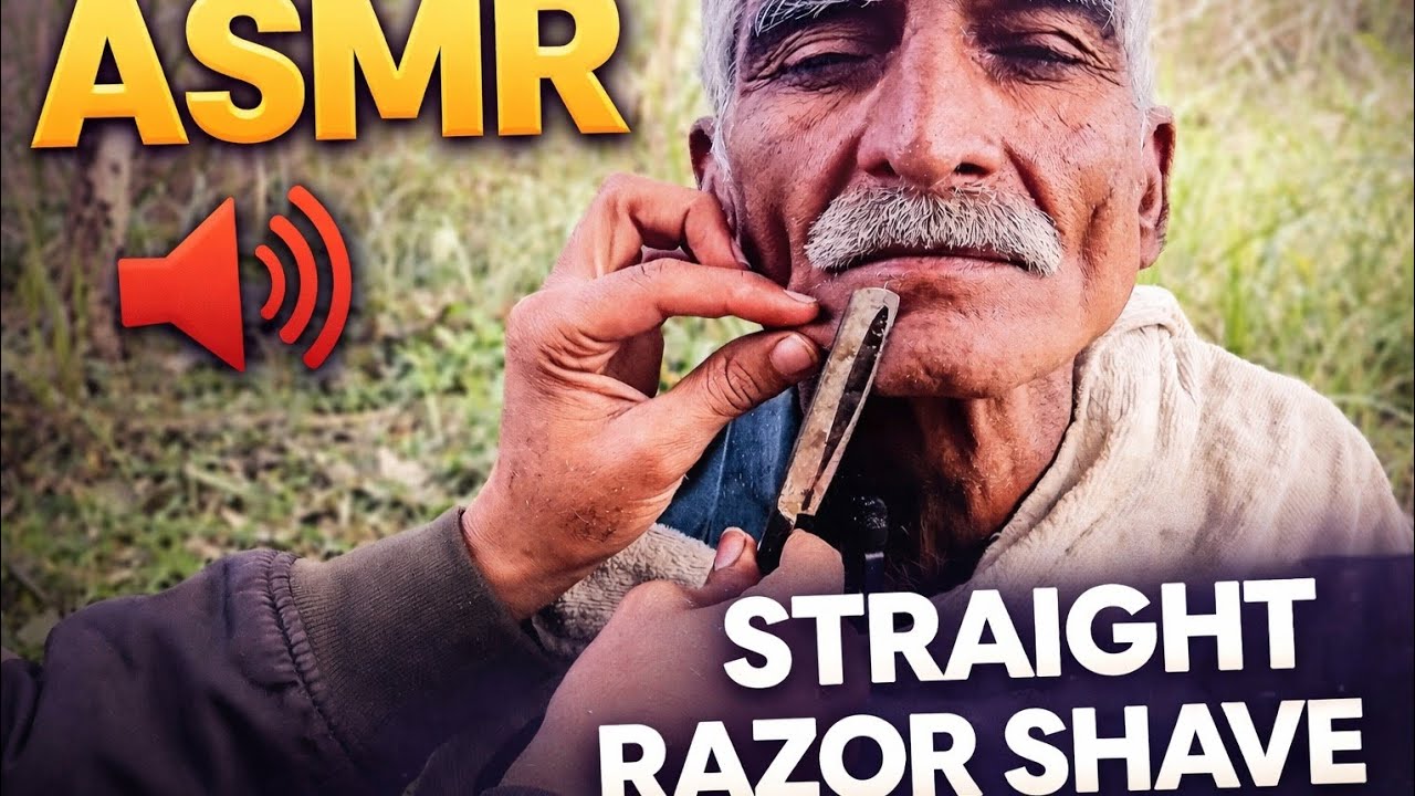  Extremely Relaxing ASMR Straight Razor Shave 🪒