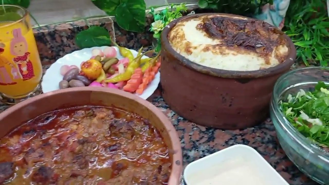 خدي الفكره وجربيها بكره ‼️فطار رمضاني سهل وسريع 🏮🌙🕋 طاجن اللحم بالبصل والأرز المعمر 