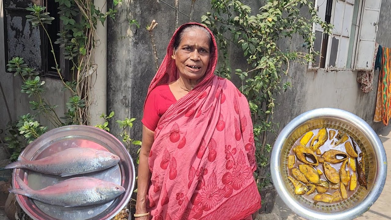 বাজার থেকে বড় সাইজের দুইটা পদ্মার ইলিশ মাছ এনে কি দিয়ে রান্না করলো 