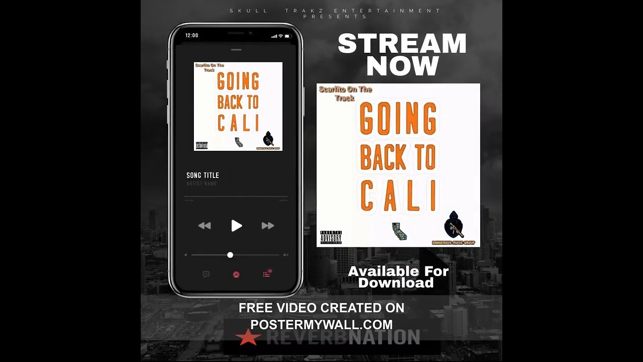 GOING BACK TO CALI OUT NOW #Mixtape #Instrumentals #ScarlitoOnTheTrack #SkullTrakzEnt #Reverbnation