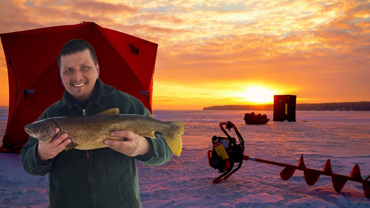 Fishing West Grand  #icefishing #fishing #outdoors #northernmaine #lake trout #touge 