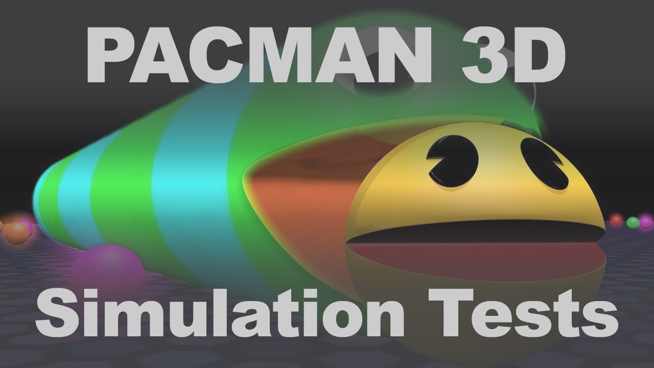 PACMAN 3D – Procedural Motion and Geometry Interaction Test