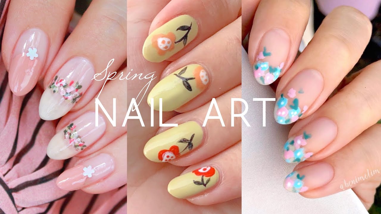 En Güzel Bahar Çiçekleri | Spring Flowers | Yapımı Çok Kolay 3 Farklı Nail Art | Benimelim