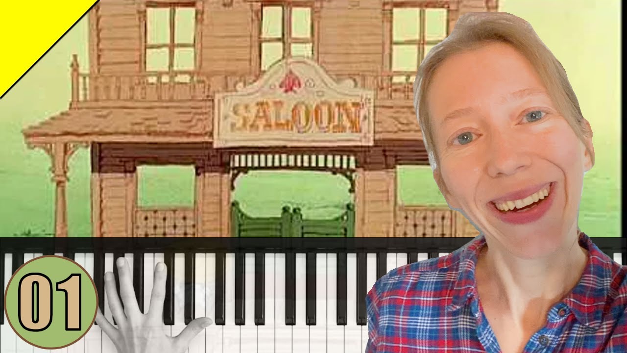 🎹  Saloon Piano - Easy jazz - Piano Tutorial #1 🎹