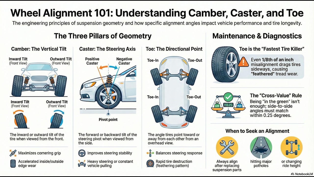 Suspension Geometry Explained: Why Your Alignment Actually Matters (Camber, Caster, Toe)