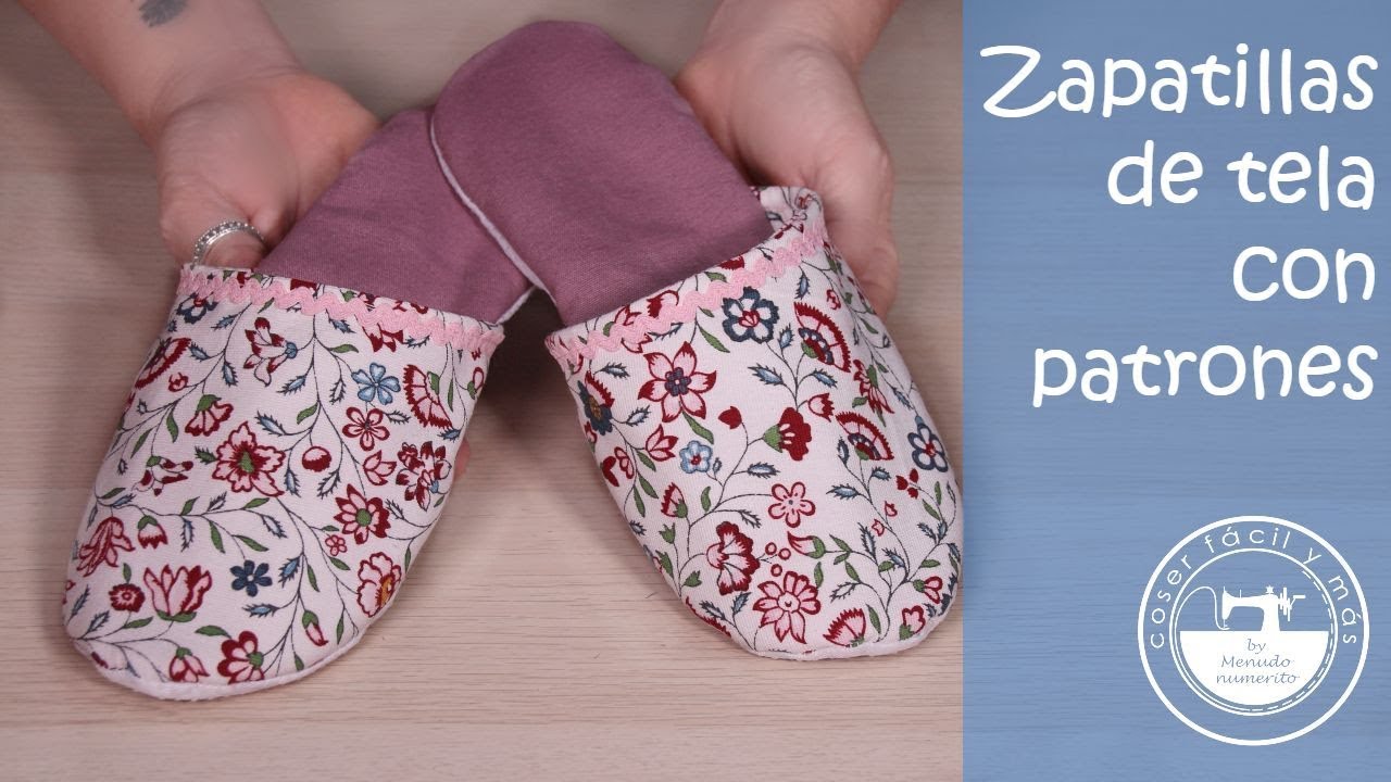 Zapatillas de tela para casa (con patrón)