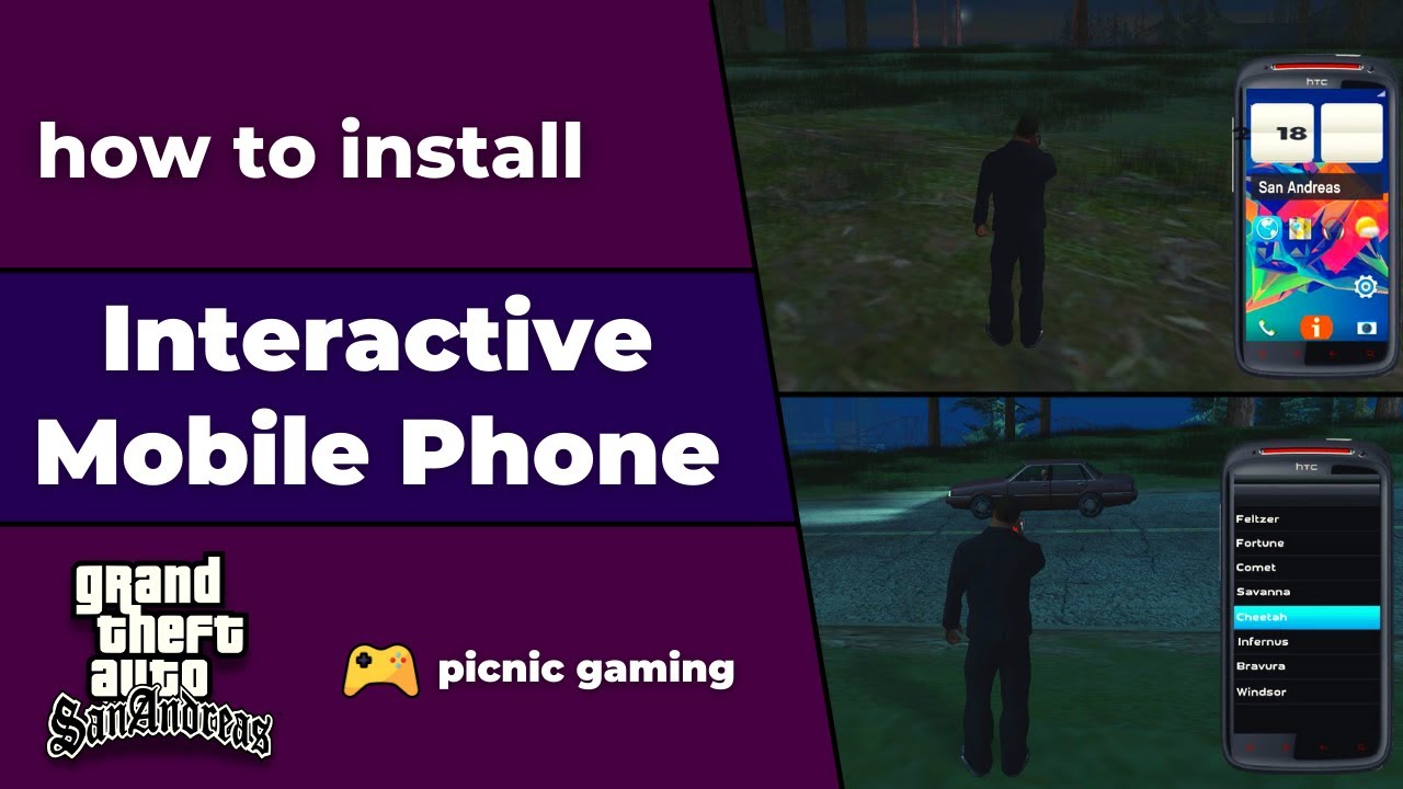 How to install Interactive Mobile Phone Mod in Gta Sa | Cell Phone mod for Gta Sa | Smartphone mod