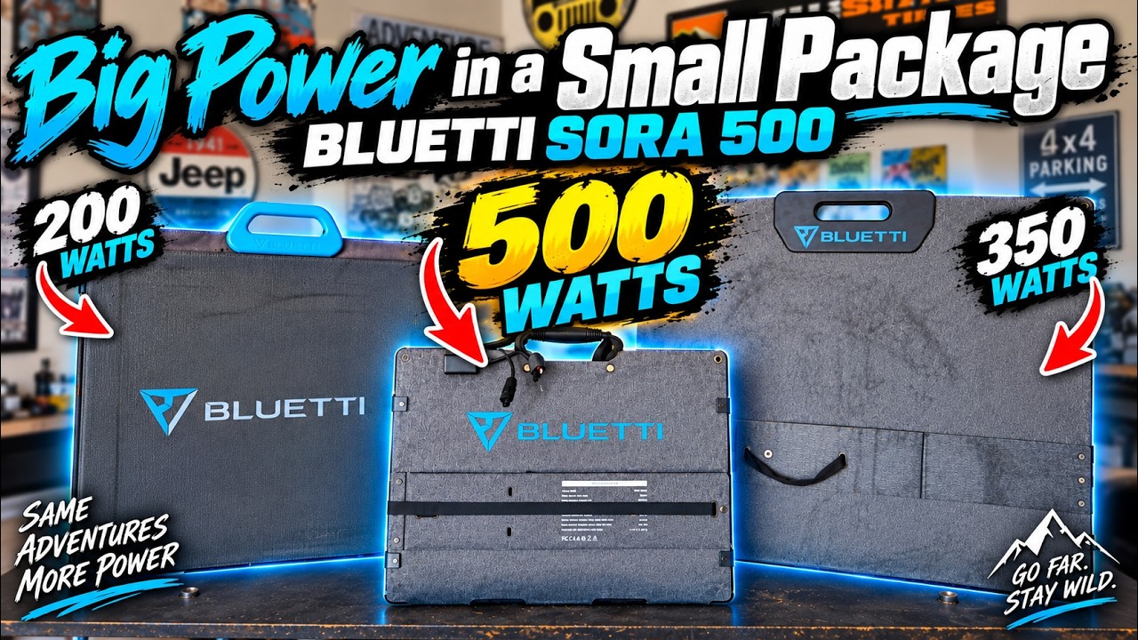 Finally a Portable Solar Panel with Real Power in a Small Size - Bluetti Sora 500