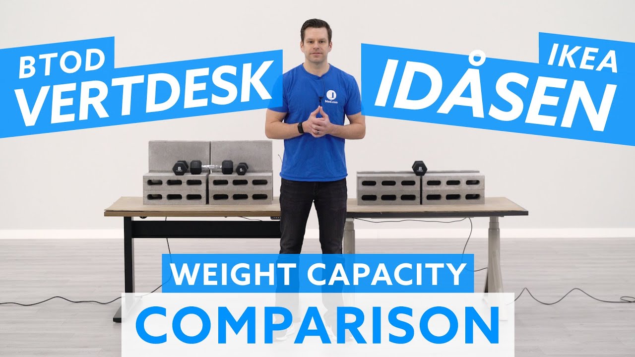 VertDesk v3 vs. Ikea Idasen Standing Desk Weight Capacity Comparison