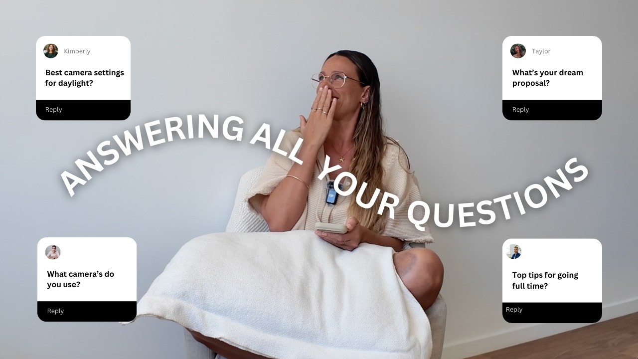 My MOST asked questions as a Wedding Photographer!