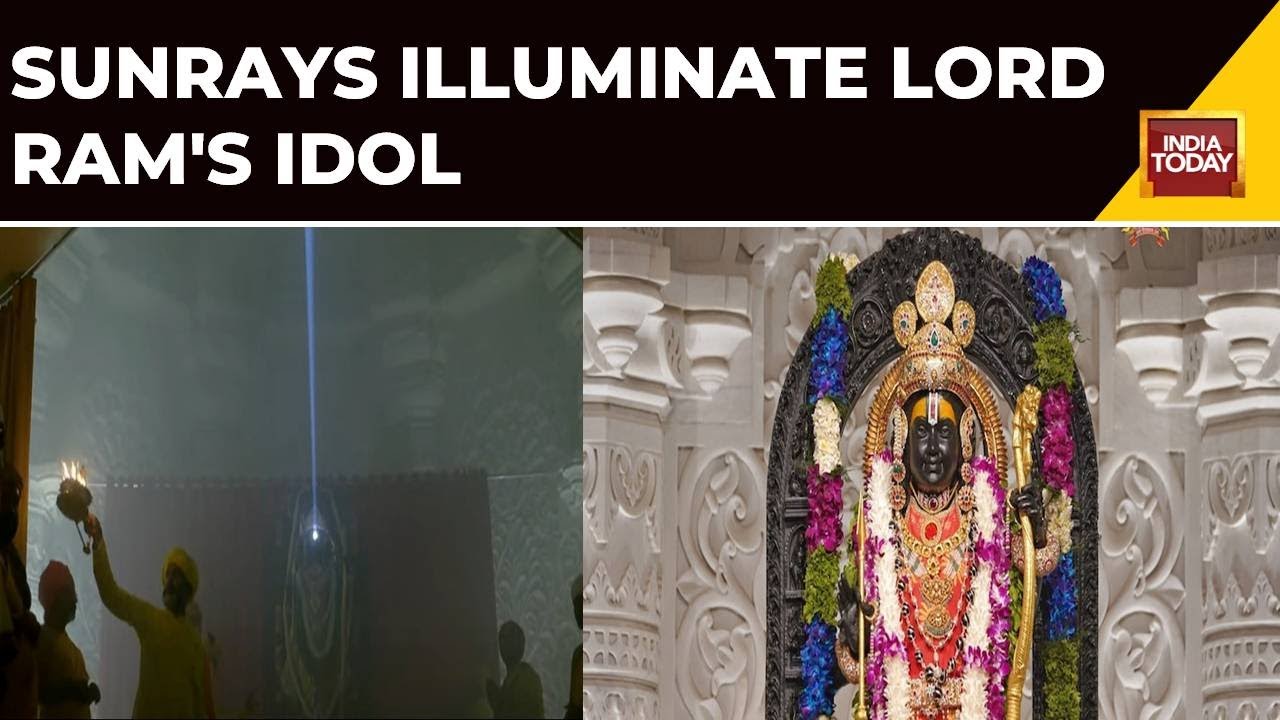 Sunrays Illuminate Lord Ram's Idol | Devotees Celebrate Ram Navami In Ayodhya | India Today