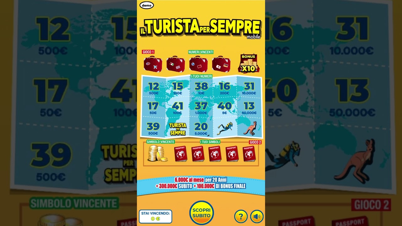 TURISTA PER SEMPRE 🤩🤩🤩 - Gratta e Vinci Online 🤑 NON CI CREDO…. 😱😱😱