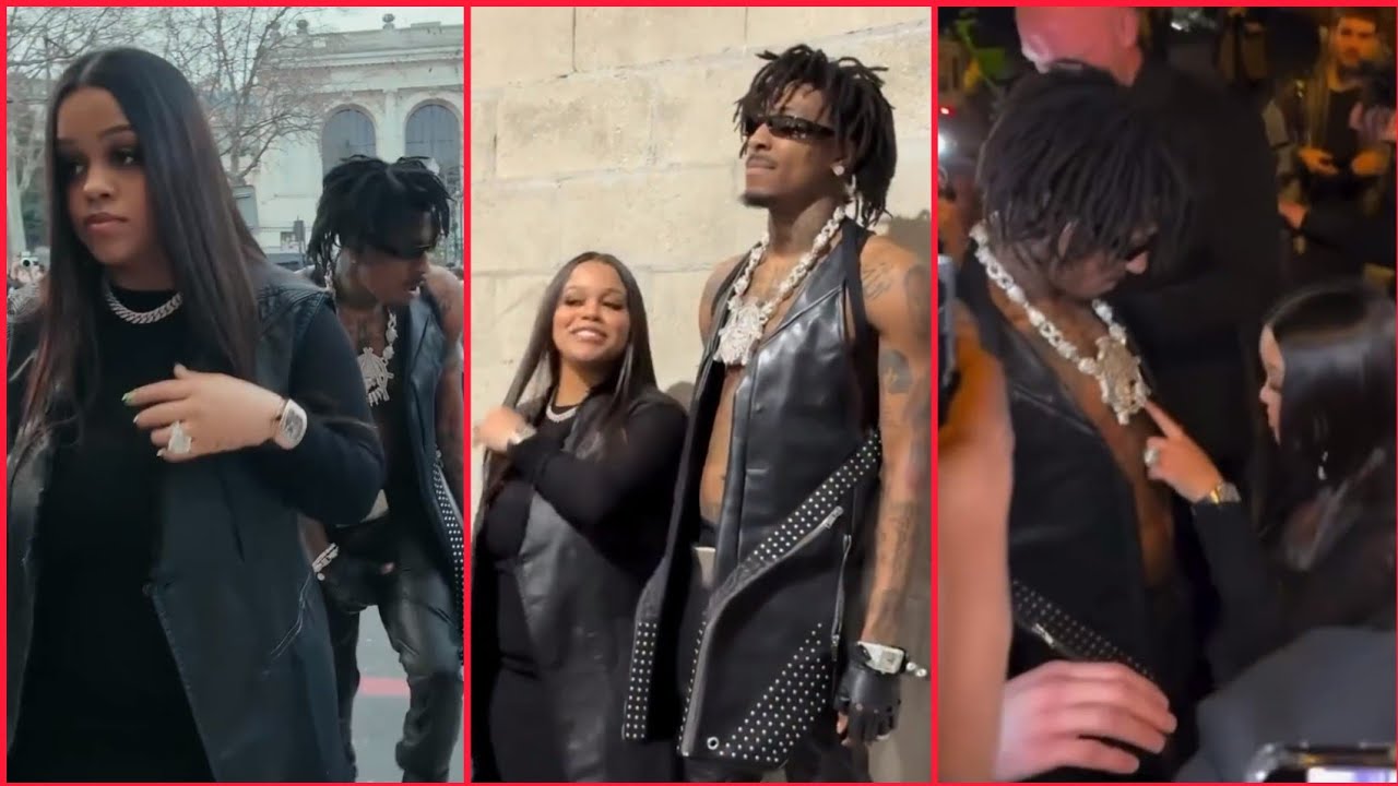 Nba YoungBoy and his Wife in Paris for Fashion week (all clips)