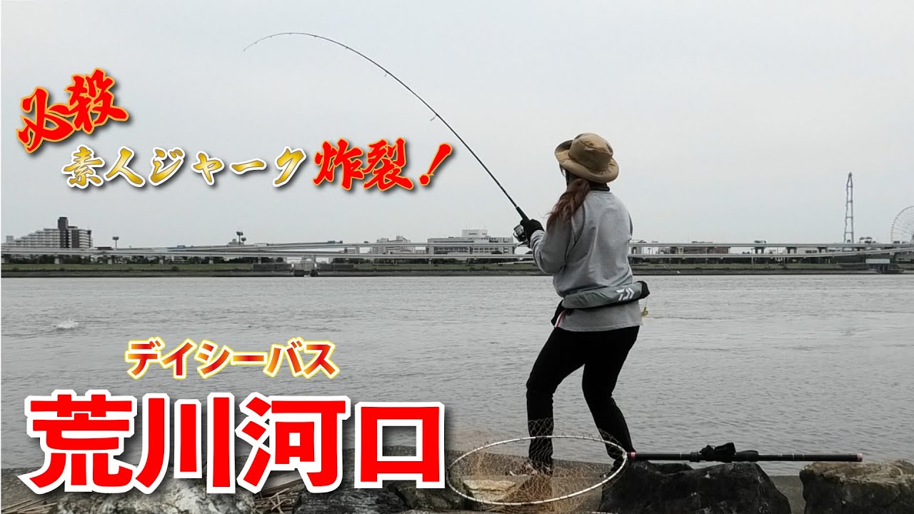 【釣り】デイシーバス 荒川河口 必殺 素人ジャーク炸裂！