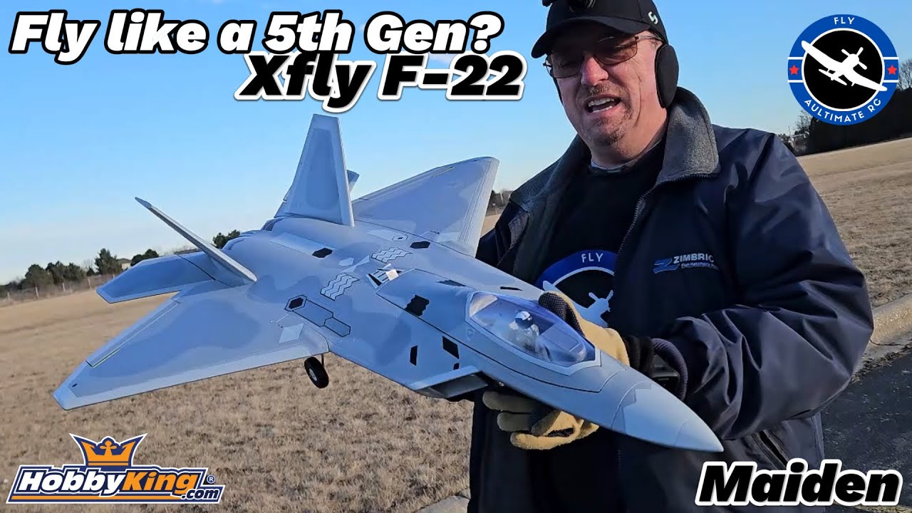 Fly Like a 5th Gen Fighter?  Xfly F22 Raptor Twin 40MM RC Maiden