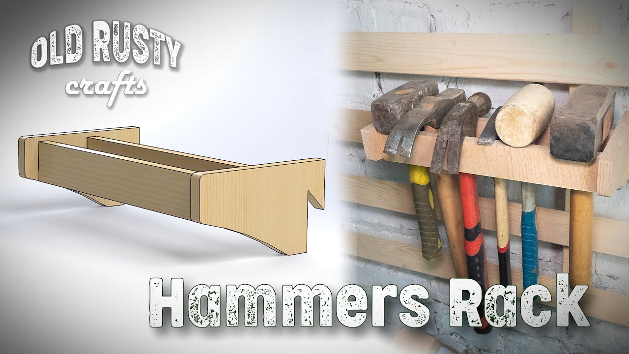 French Cleat HAMMERS Rack ( Tool Storage Wall French Cleat DIY)