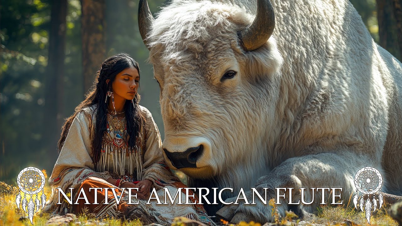 White Buffalo Calf Woman - Healing Meditation Music - Native American Flute Music for Calm The Mind