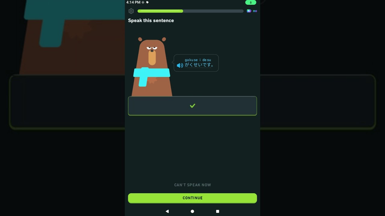 Doing Japanese On Duolingo 🦉 💚 