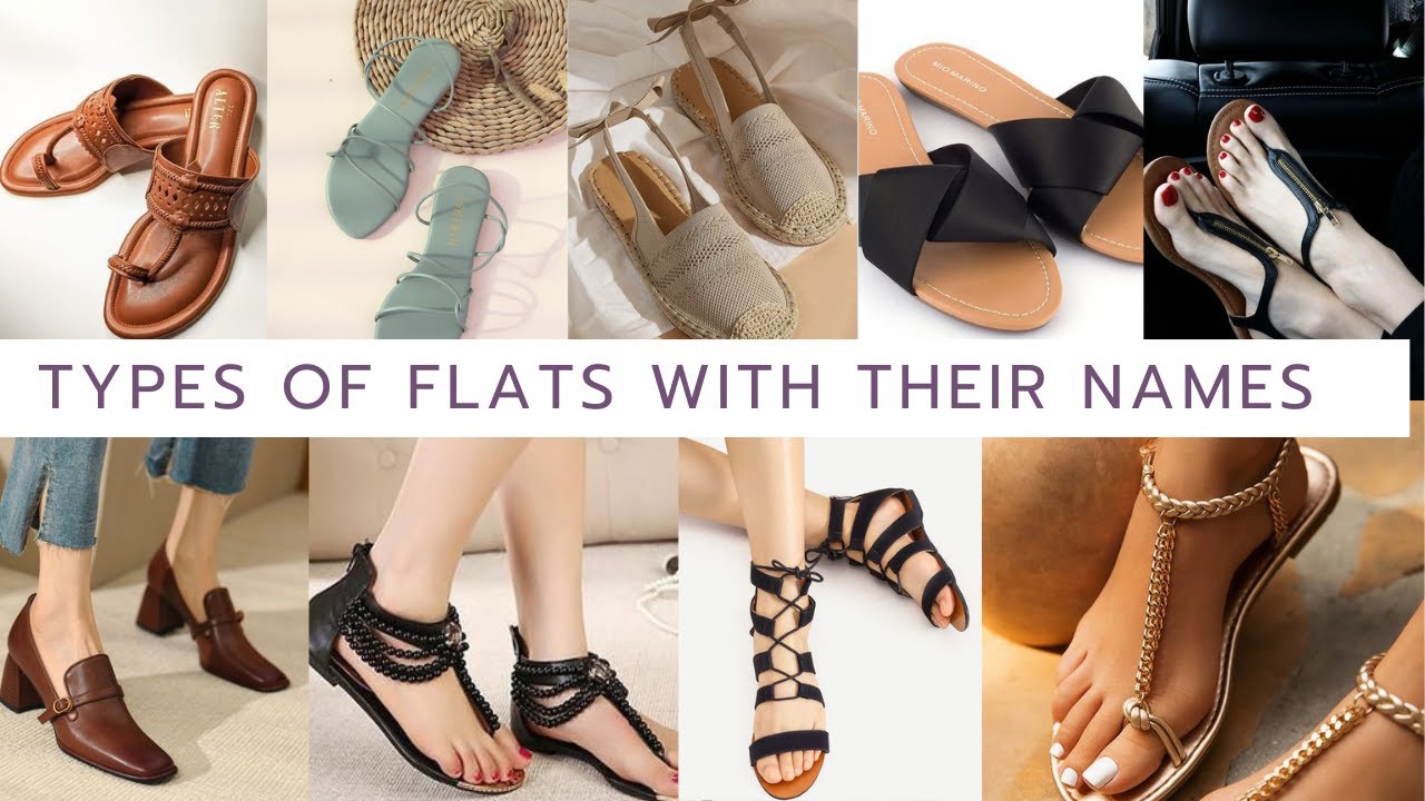 Types of flats/sandals with names for girls and women #fashion #flats #sandals