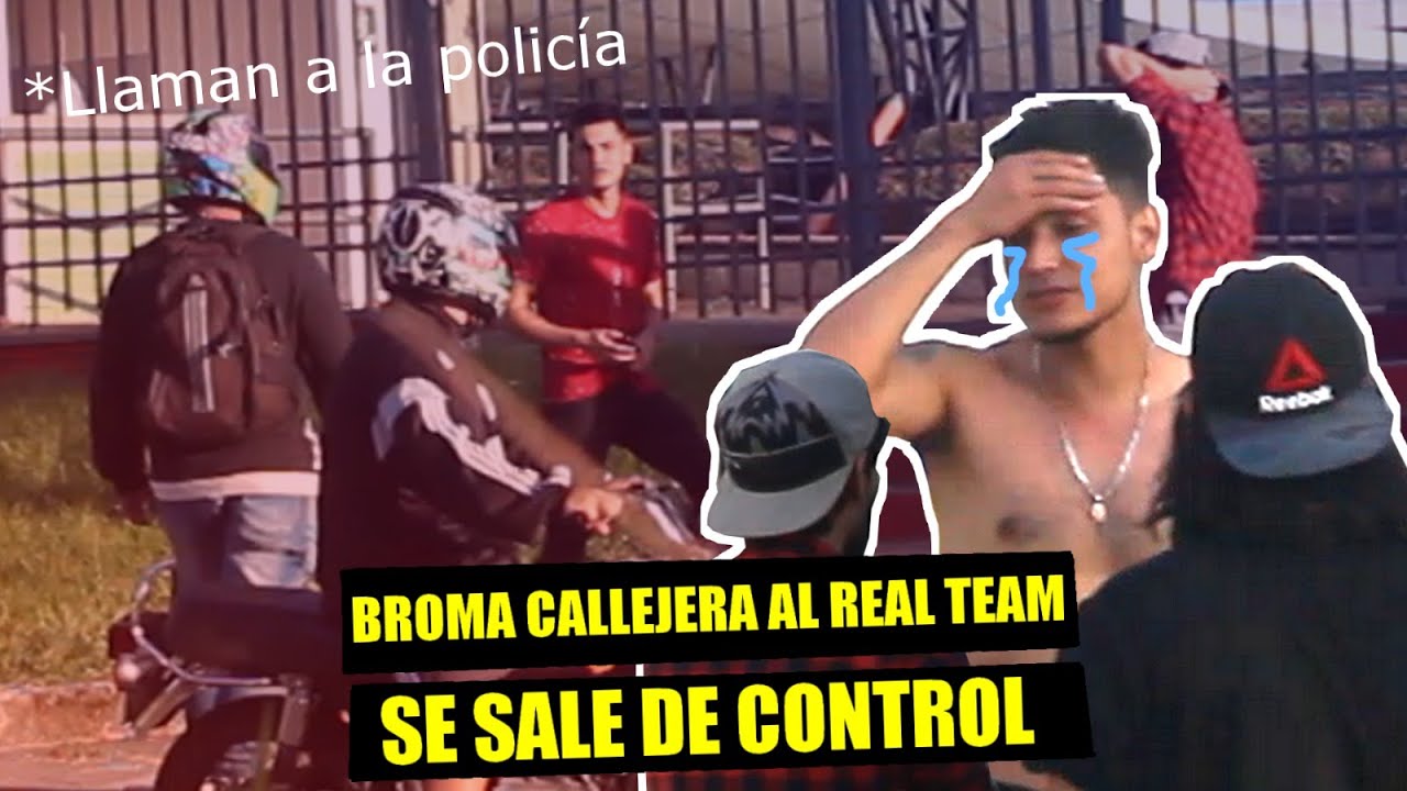 BROMA CALLEJERA AL REAL TEAM//SALE MAL Y LLAMAN A LA POLICÍA//SIENDOTROLL 🔴