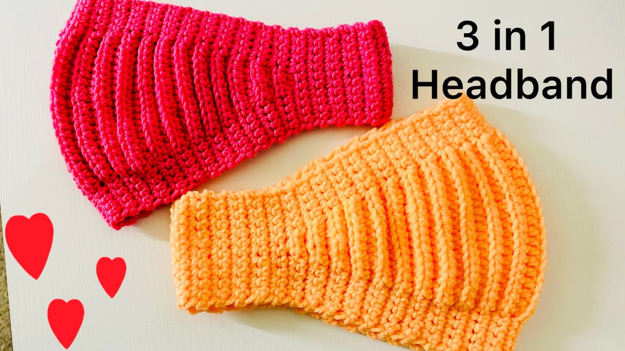 How to crochet 3 in 1 ear warmer | neck warmer | headband