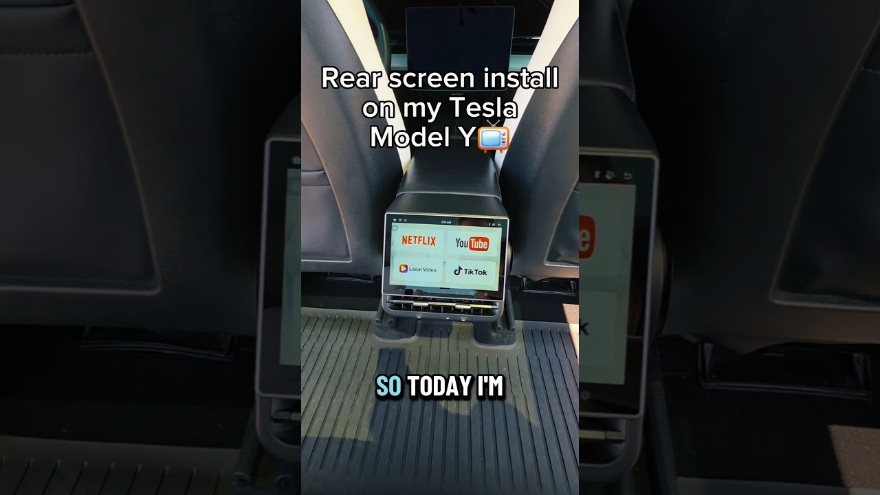 Установка и апгрейд заднего экрана в Tesla Model 3/Y📺#tesla #апгрейд #технологии #электромобиль