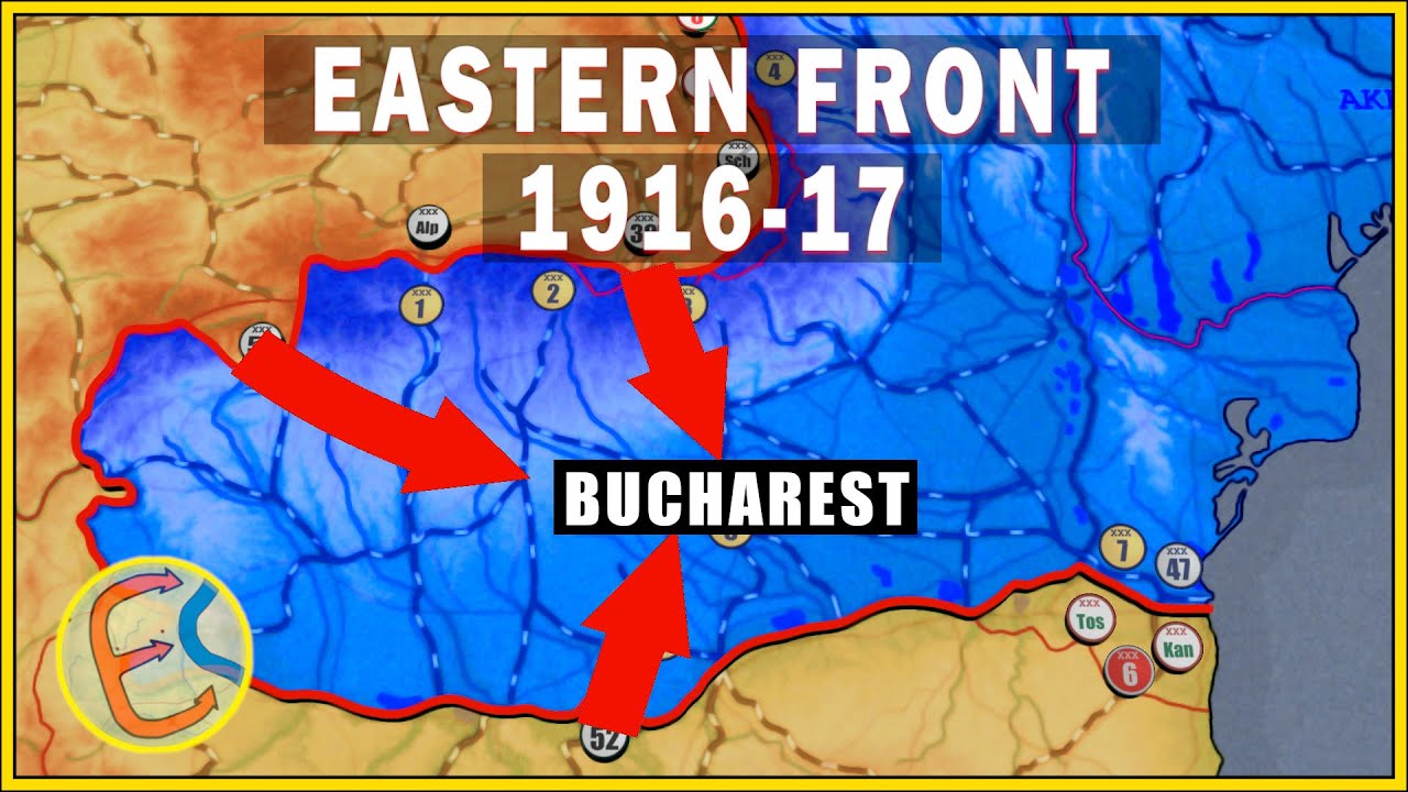 Восточный фронт Первой мировой войны, анимация: 1916-17
