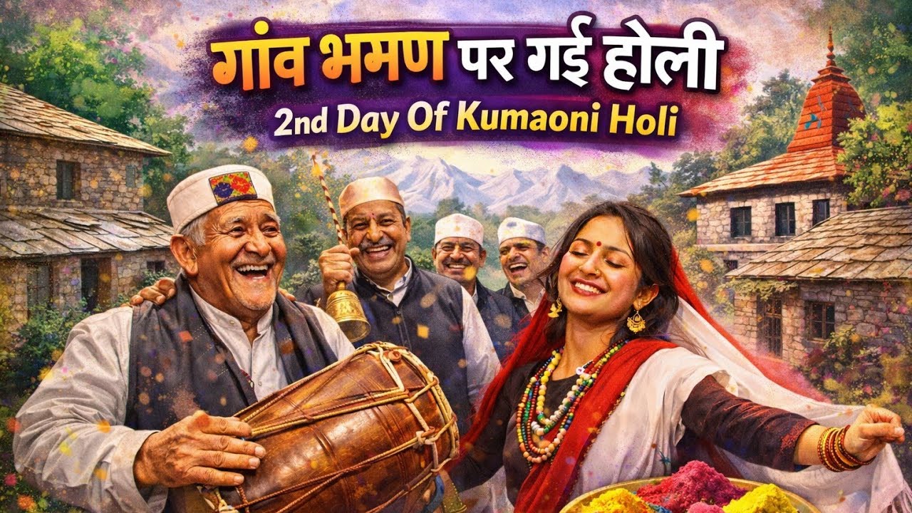 गांव भ्रमण पर गई होली। 2nd Day Of Kumaoni Holi. Time Diaries 